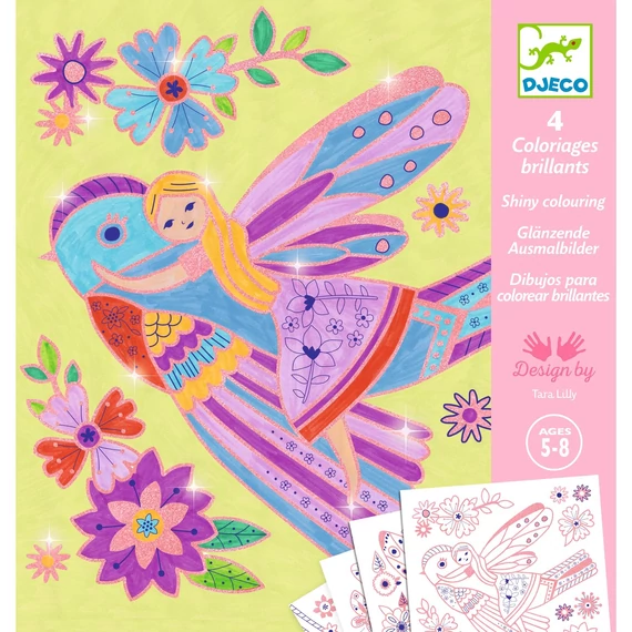 Csillámló színezők - Apró szárnyak - Little Wings-kreatív játék-Djeco