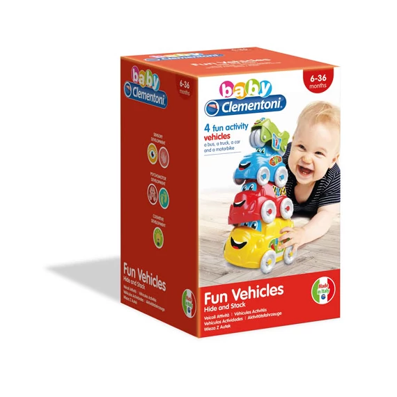 Baby járművek 4 db-os építőjáték – Clementoni