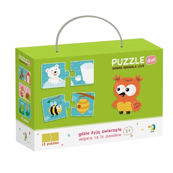 DODO PUZZLE DUO - HOL ÉLNEK AZ ÁLLATOK?
