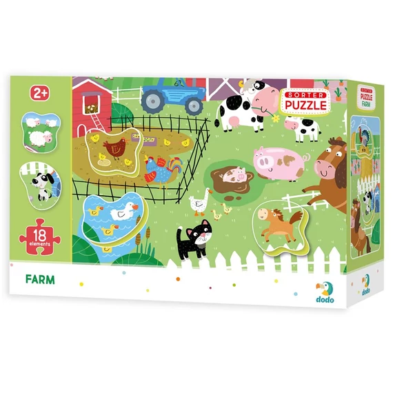 DODO PUZZLE 18 DB, KIVEHETŐ ELEMEKKEL - FARM