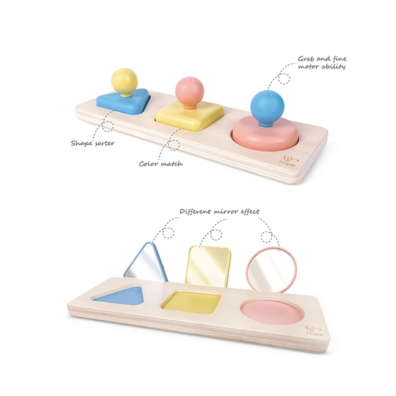 Hape Montessori tükrös forma puzzle -készségfejlesztő játék
