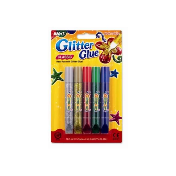 Dekorációs ragasztó csillámos 5*10,5 ml-kreatív játék