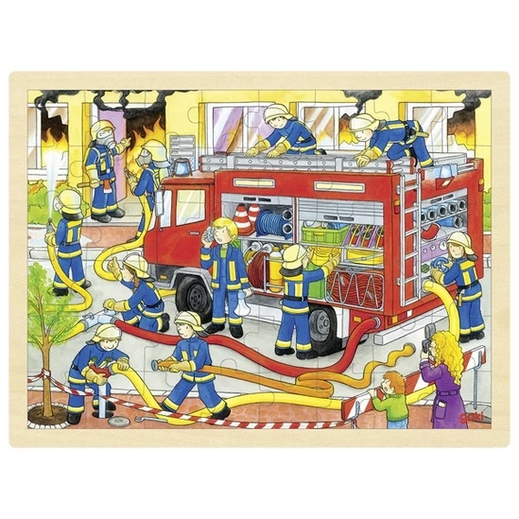 Tűzoltó fa puzzle-GOKI-készségfejlesztő játék