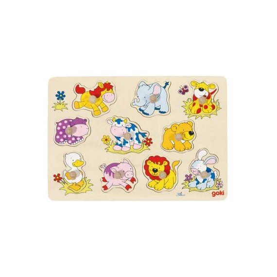 Fogós puzzle, kis állatok - GOKI-készségfejlesztő játék