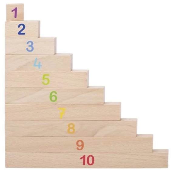 Számoló rudak fából - matematikai készséget fejlesztő játék-GOKI