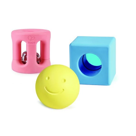 Hape Geometriai csörgők - Készségfejlesztő játék babáknak
