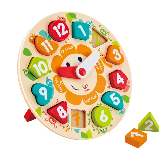 Hape Mókás óra puzzle-készségfejlesztő játék