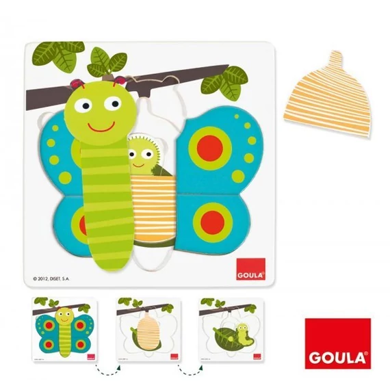 Fejlődés Puzzle - Pillangó-fejlesztő játék kicsiknek-Goula
