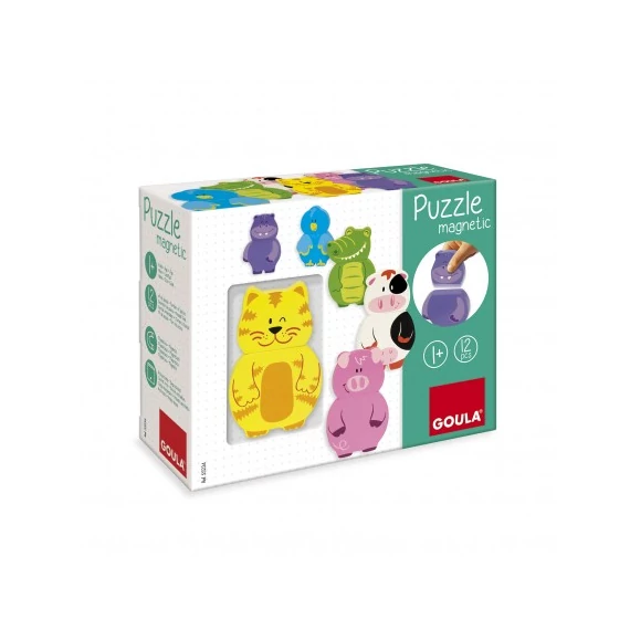 Kinek a feje? - mágneses puzzle - GOULA - 12hó+-készségfejlesztő játék