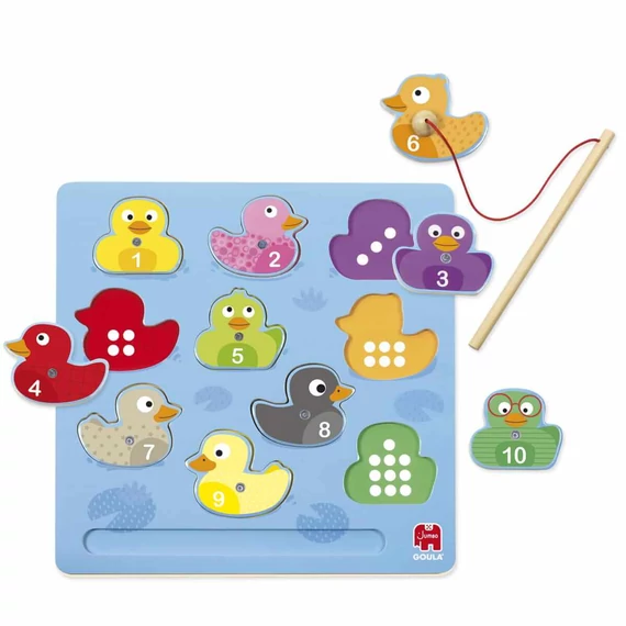 Számoló kacsák-mágneses puzzle-készségfejlesztő játék-Goula