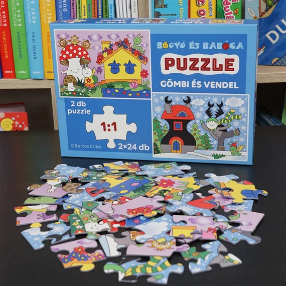 Puzzle Gömbi és Vendel-2x24 db-készségfejlesztő játék