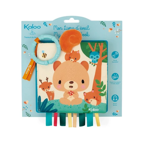 KALOO CHOO PUHA FELFEDEZŐ KÖNYV CHOO AZ ERDŐBEN-készségfejlesztő bébi játék