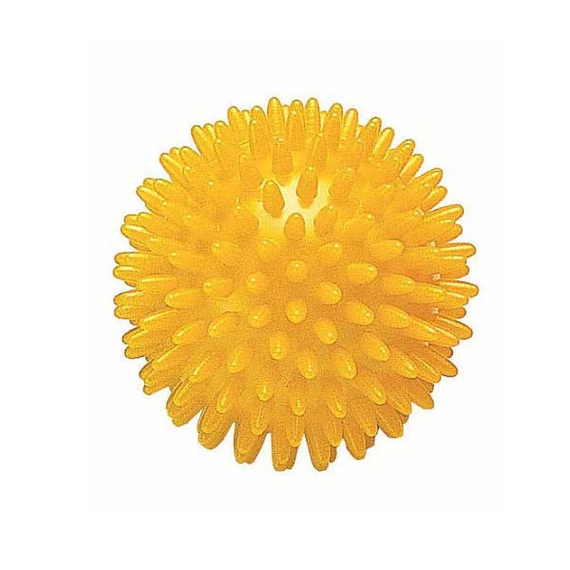 Szenzoros tüskés masszázs labda 8 cm (sárga)-érzékelés/mozgásfejlesztő játék
