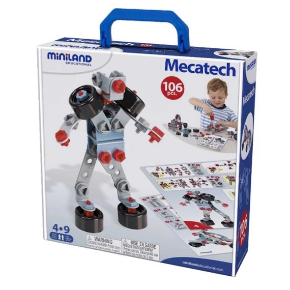 Konstrukciós játék - Mecatech,106 db MINILAND-csavarozós játék