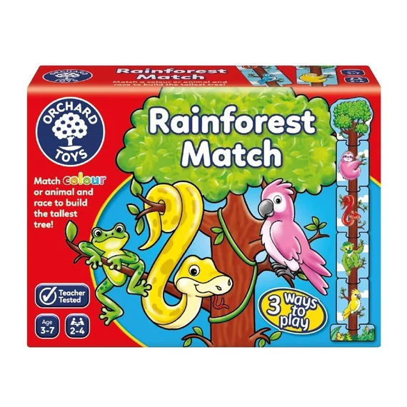 Esőerdő, párosító játék (Rainforest Match), ORCHARD TOYS-készségfejlesztő társasjáték