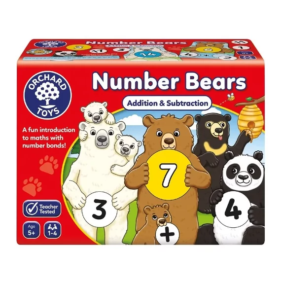 Mackó matek, készségfejlesztő társasjáték (Number Bears), ORCHARD TOYS