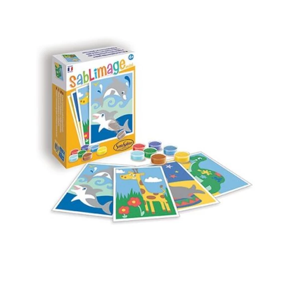 Homokszórós képek, mini, delfines -kreatív játék- Sentosphére