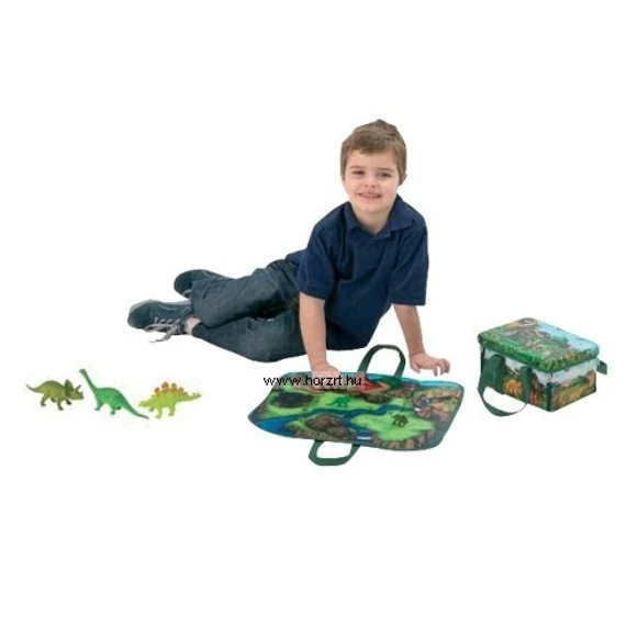 Dinoszaurusz - mini (Tároló dobozzá alakítható játszószőnyeg)