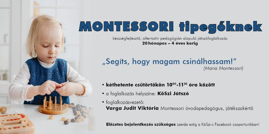 Montessori foglalkozások tipegőknek